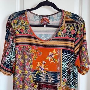 Johnny Was Allie Flower Swing Dress - Large